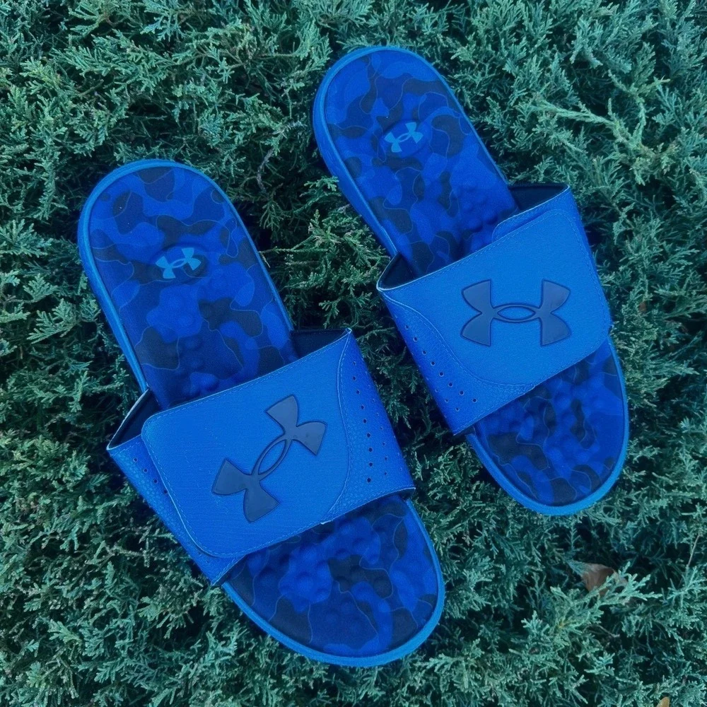 Under Armour Men's Ignite Pro‎ Graphic Slide Sandals Size 12 Blue